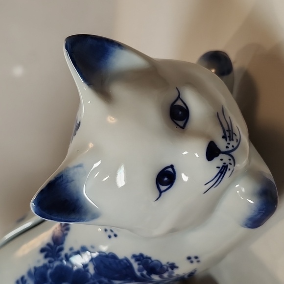 Delft holland kitty cat coin bank - Picture 6 of 7